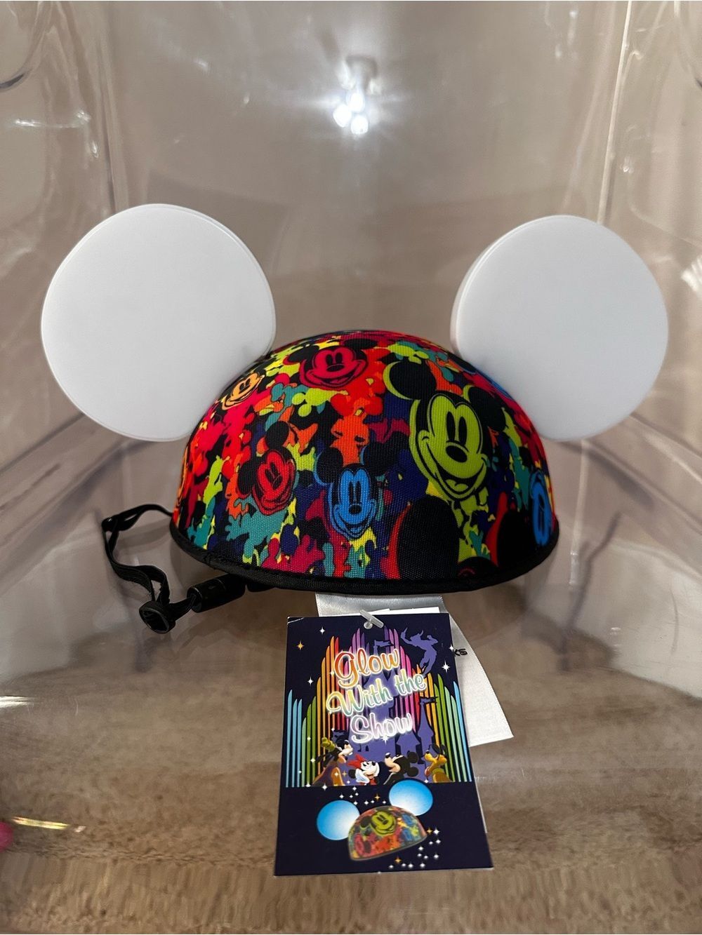 NWT Disney Parks Glow with the Show Mickey Mouse light-up ear hat